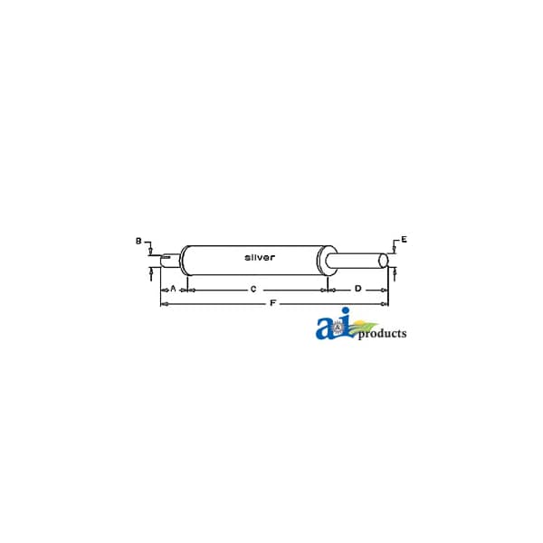 Muffler 3.7" x3.9" x35"